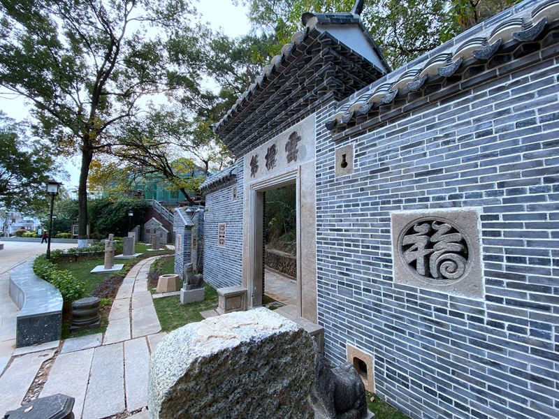 客家建筑文化墙展示区亮相河源恐龙文博园