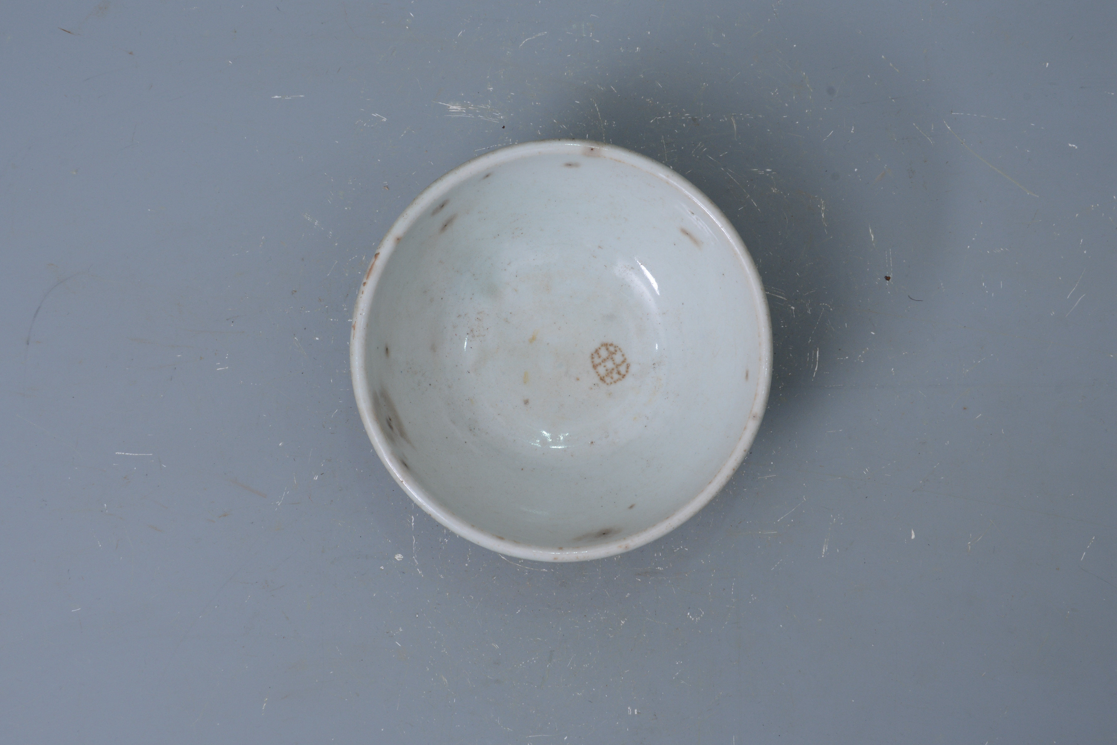 清青花双喜花卉纹碗